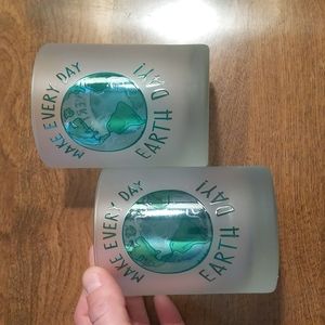 Make everyday Earth Day juice glasses SET OF 2